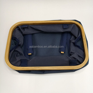 Borsa da bagno pieghevole in legno di bambù <span class=keywords><strong>cesto</strong></span> portabiancheria in tessuto sporco - Product Image 5