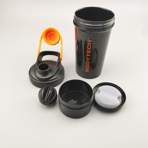 Bouteille en plastique, shaker classique, parfait pour les shakes protéinés et les pré-entraînements, avec un compartiment à pilules, boule mélangeuse, logo personnalisé - Product Image 5