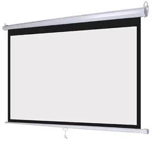 <span class=keywords><strong>Écran</strong></span> de projection portable mural manuel à verrouillage automatique blanc mat de 1:1 72 84 100 120 150 pouces - Product Image 1