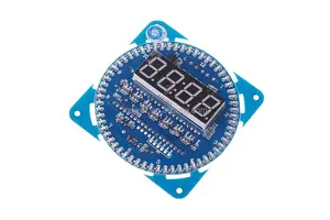 DIY Ds1302 دوران LED طقم الساعة الإلكترونية 51 SCM لوحة تعليمية