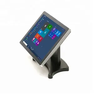 جهاز POS الاحترافي مقاس 15 بوصة للمطاعم/المتجر/الأعمال أسود شاشة LCD ODM التعليمية إنتل كور I5 شاشة تعمل باللمس نظام Pos 4 جيجابايت