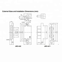 Bswd — connecteur de batterie de vélo électrique, 4 broches 35A, PBT GF30 UL94V-0, prise industrielle noire, mâle et femelle