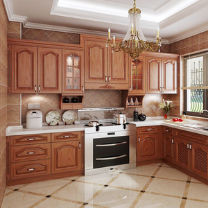 Mobile da <span class=keywords><strong>Cucina</strong></span> Personalizzato in Stile Antico Reale in Compensato <span class=keywords><strong>Marrone</strong></span> per la Tua Casa - Product Image 2