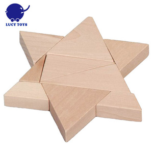 Puzzle Tangram en Bois en Forme de Lettre T Anglaise Personnalisée pour Enfants - Product Image 2