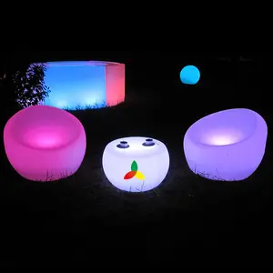 Iluminar LED Bar Sofá Silla impermeable de plástico para jardín Playa