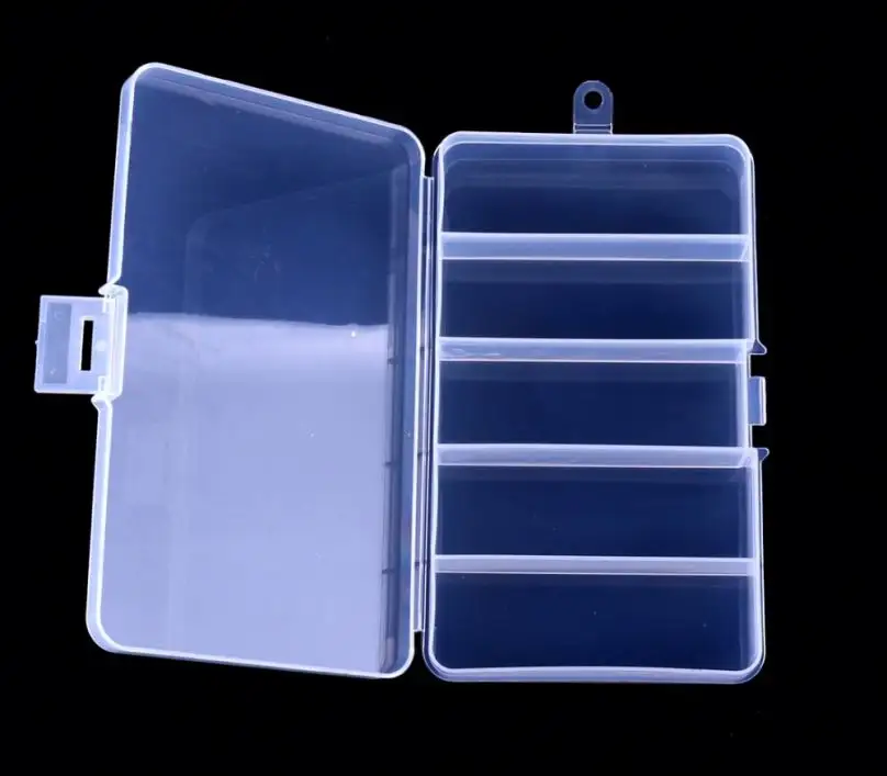 Clear Fishing Tackle Box Adjustable Subcases Transparent Food