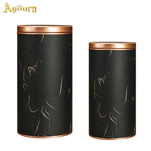 Boîte d'emballage ronde en papier pour thé avec couvercle en aluminium à décollement facile, impression personnalisée, 50g/100g, boîte en papier pour thé en vrac, stockage alimentaire - Product Image 2