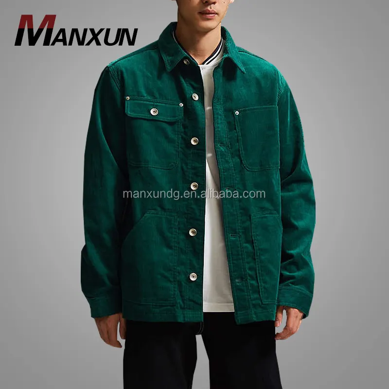 Chinese Clothing Manufacturers Wholesale Custom Men Corduroy Jacket With Buttons
