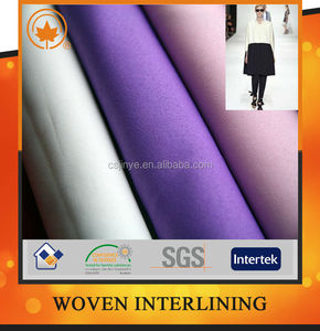 Đen Trắng Dệt Fusing <span class=keywords><strong>Interlining</strong></span> Vải <span class=keywords><strong>Fusible</strong></span> Interfacing Vải Cho May Mặc - Product Image 2