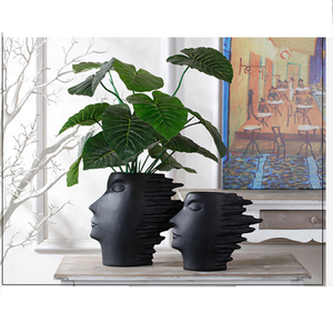 Nordico moderno minimalista astratto viso umano opaco <span class=keywords><strong>vaso</strong></span> in ceramica per la decorazione della casa - Product Image 2