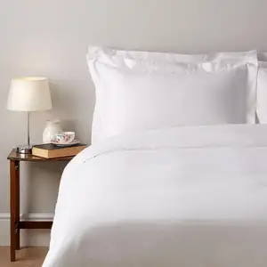 180TC-220TC percale सफेद चादर बिस्तर पर चादर होटल चादरें