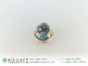 Porcelaine oeuf forme fleur bijou boîte - Product Image 2