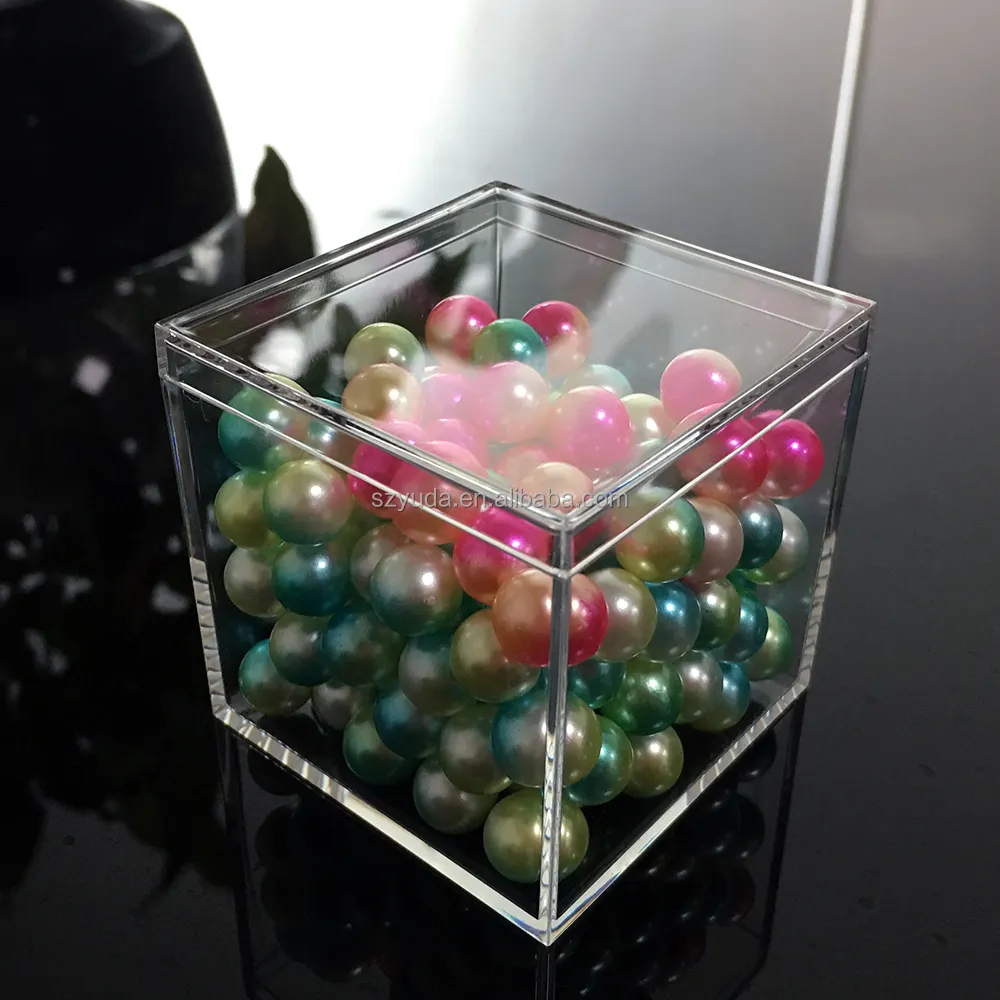 Wholesale Square clear plastic box mold injection packaging box for wedding candy favors