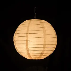 Wholesale Party Decoration Hanging 30cm Round Tissue Lamp Led Paper Lantern
