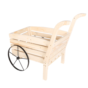 Chariot de fleurs en bois pour adultes, chariot de jardin amovible d'intérieur et d'extérieur décoratif - Product Image 3