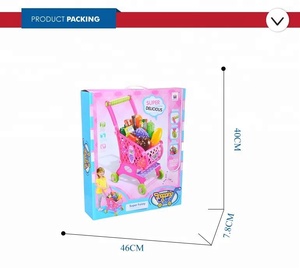 Mini carrito de compras súper divertido <span class=keywords><strong>para</strong></span> <span class=keywords><strong>niñas</strong></span>, juego de comida, juguete de cocina, barato - Product Image 6