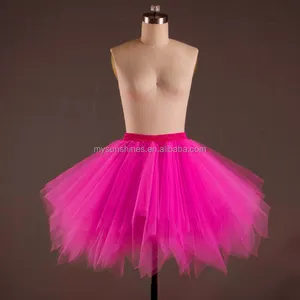 Preço de fábrica e qualidade superior fuxia rosa Escuro meninas adolescente adulto longo de tule saia tutu