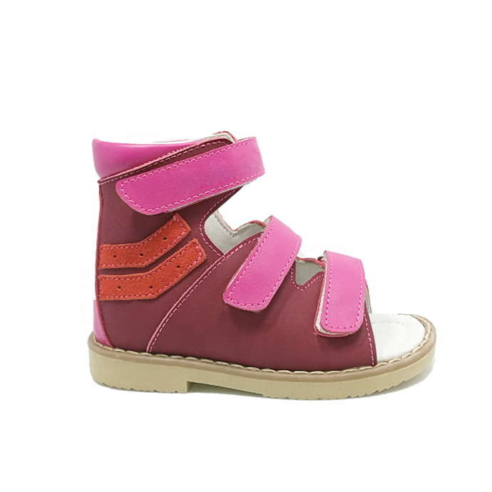 Детские ортопедические сандалии на плоской подошве для девочек