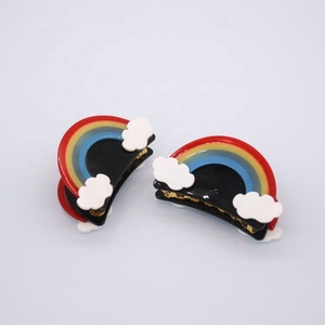 جميل اليابانية نمط الفك كليب قوس قزح سحابة المعادن مخلب شعر للبنات/النساء - Product Image 2
