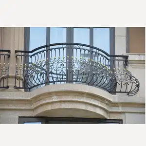 Merdiven korkulukları için korkuluklar ve korkuluklar korkuluk tasarımı basit demir ızgara tasarımı ferforje parmaklıklar için balkon korkuluğu