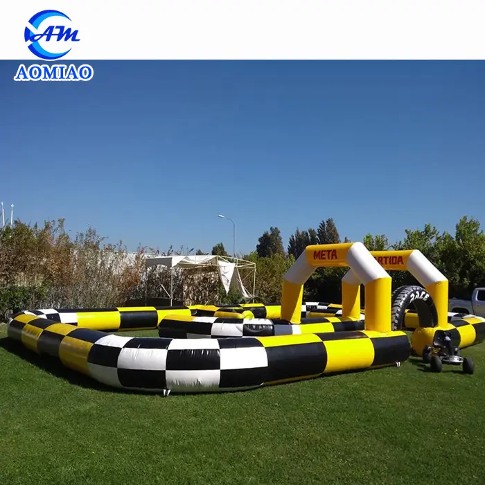 बच्चों खिलौना आउटडोर कारें रेस ट्रैक zorb गेंद रेस ट्रैक inflatable जाओ kart दौड़ ट्रैक