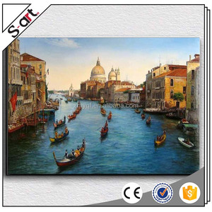 Hecho a mano de <span class=keywords><strong>Venecia</strong></span> Italia paisaje pintura <span class=keywords><strong>al</strong></span> óleo sobre lienzo para la sala de casa hotel moderno arte la pared Decoración - Product Image 1