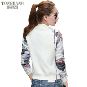 <span class=keywords><strong>Giacca</strong></span> da Donna TONGYANG, Felpa Casual con Stampa Floreale, Bomber Leggero con Bottoni e Maniche Lunghe - Product Image 5