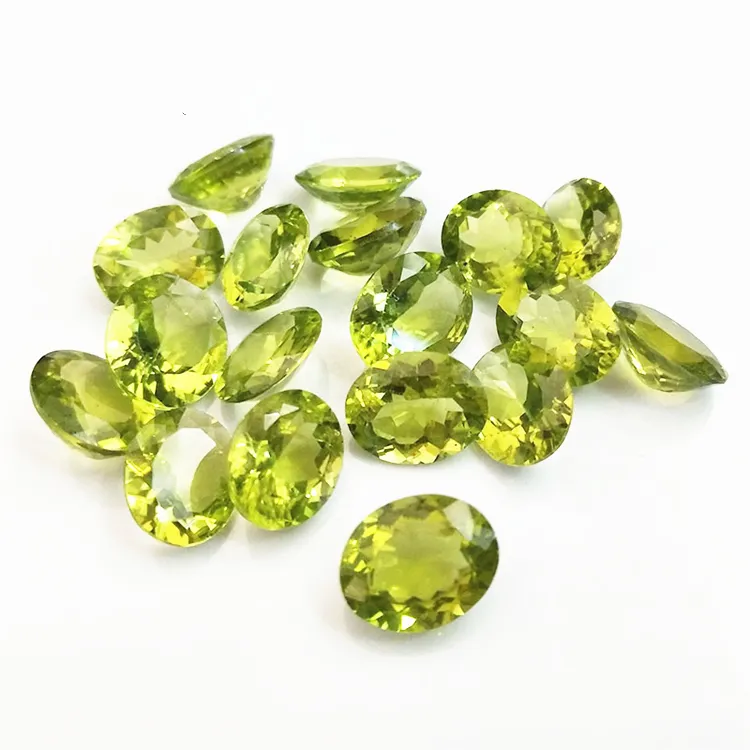 Овальный зеленый драгоценный камень овальной формы, натуральный Оливин 10x12 мм, Кристальный свободный драгоценный камень