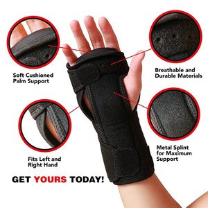 La muñeca de la noche del sueño apoyo acolchado para ayudar con túnel <span class=keywords><strong>carpiano</strong></span> y aliviar y tratar dolor de muñeca - Product Image 4