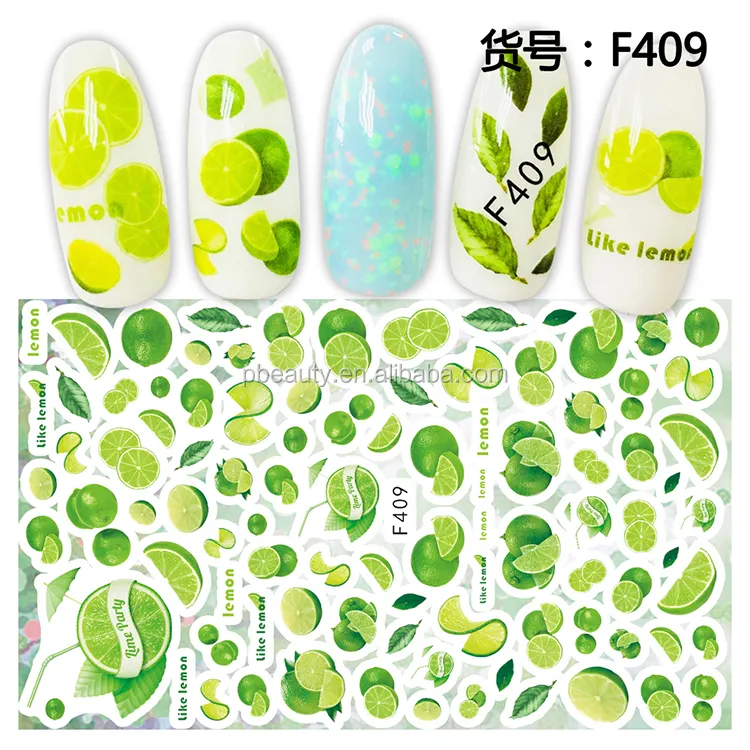Serie F verano varios de los patrones de compra de uñas de arte pegatinas de agua en línea