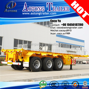 3 ejes puerto barco contenedor 40 pies semirremolque chasis uso pies esqueleto <span class=keywords><strong>remolque</strong></span> para la venta - Product Image 1