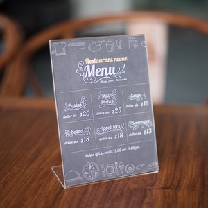 Tùy Chỉnh L Hình Dạng Nghiêng Trở Lại Máy Tính Để Bàn Nhựa Giữ Dấu Acrylic Hiển Thị Đứng - Product Image 3