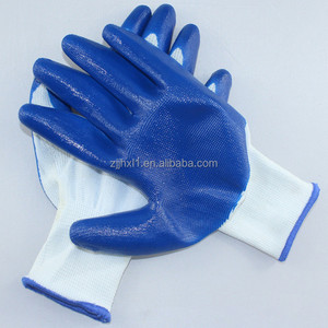 Top quality well designed Vogue blue Safety waterproof nitrile working gloves - Product Image 1