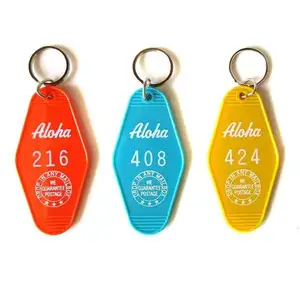 2024 Promotion customized design logo colorful Hotel Motel acrylic keychain