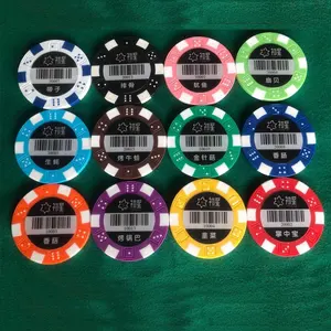 经典骰子扑克筹码jetons与UV打印