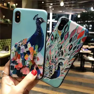 Peacock Design TPU Phone Case for Apple IPhone X Back Cover Shockproof