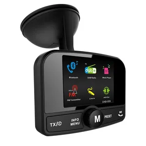 Kablosuz bluetooth eller serbest araç stereo DAB ses radyo adaptörü