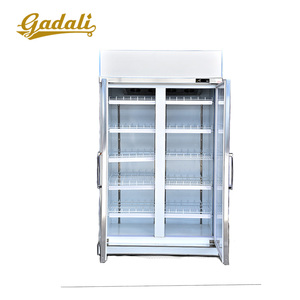 Congélateur commercial à deux portes vitrées pour hôtel, réfrigérateur de cuisine, <span class=keywords><strong>armoire</strong></span> (LG-12FA) - Product Image 3