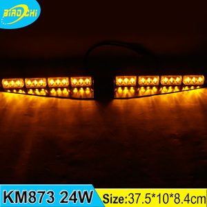 24 Wát an toàn đường bộ visor đèn cảnh báo dễ dàng gắn kết nhấp nháy led amber đèn cảnh báo cho cảnh sát/fire xe tải - Product Image 1