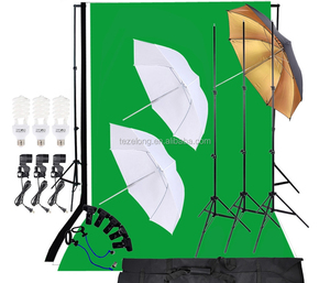 Kit Photo Studio vendita calda Photo Studio <span class=keywords><strong>set</strong></span> + 1.6*3 tessuto non tessuto Nero Bianco Verde Sfondo Stand Kit - Product Image 1