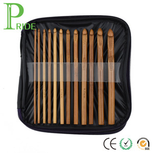 Looen 20 pezzi uncinetto di bambù aghi con borsa uncinetto <span class=keywords><strong>viola</strong></span> - Product Image 3