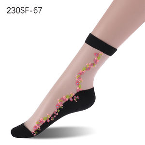 <span class=keywords><strong>Calcetines</strong></span> <span class=keywords><strong>Cortos</strong></span> de Encaje de Cristal Elástico Ultrafinos de Moda para Mujer, Venta Caliente 2026 - Product Image 6
