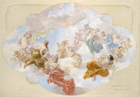Papier peint mural 3d pour plafond, style européen classique, tapisserie pour église, AT33, ihouse Offre Spéciale