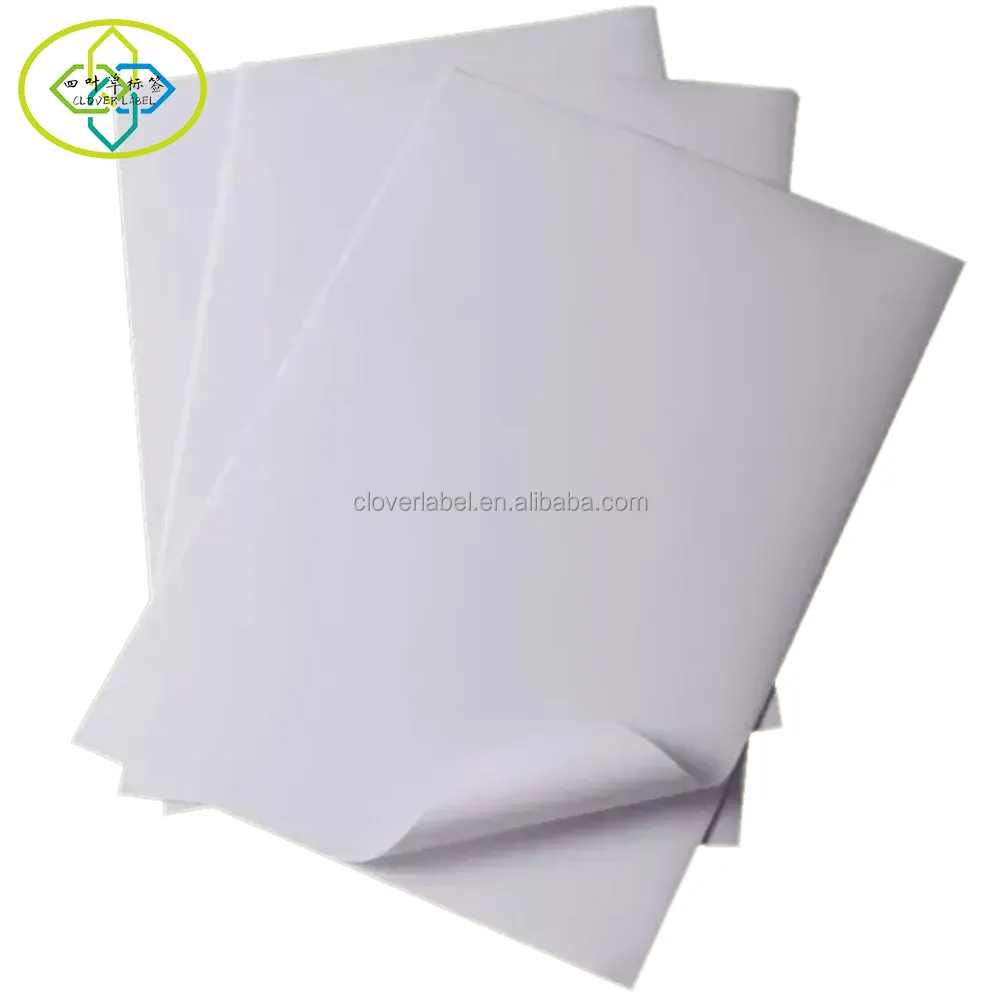 In bianco Autoadesivo PP carta sintetica a4 A3 formato autoadesivo foglio di etichette con opaca o lucida per stampanti laser e A getto d'inchiostro della stampante