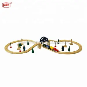 37 Pcs Wood Toys For Kids Wooden Train