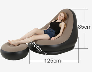 Inflable sofá cama escabel de PVC relajante de aire sofá taburetes perezoso sillón reclinable sofá inflable - Product Image 5