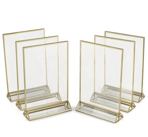 Nhà Máy Bán buôn tùy chỉnh thiết kế mới rõ ràng bảng Lều thẻ Acrylic vàng chủ đứng khung ảnh - Product Image 2