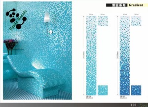 JB-66 Hồ Bơi Gradient Mosaic Kính Gạch Màu Hỗn Hợp Kính Mosaic Cho Nhà Bếp Backsplash - Product Image 6