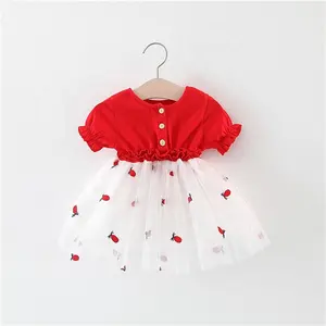 Summer high quality 100% cotton kids cloth custom girl dresses toddler kids dress for girl