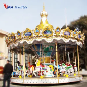 Pas cher parc d'attractions enfants jeu machine carrousel promenades à cheval en chine